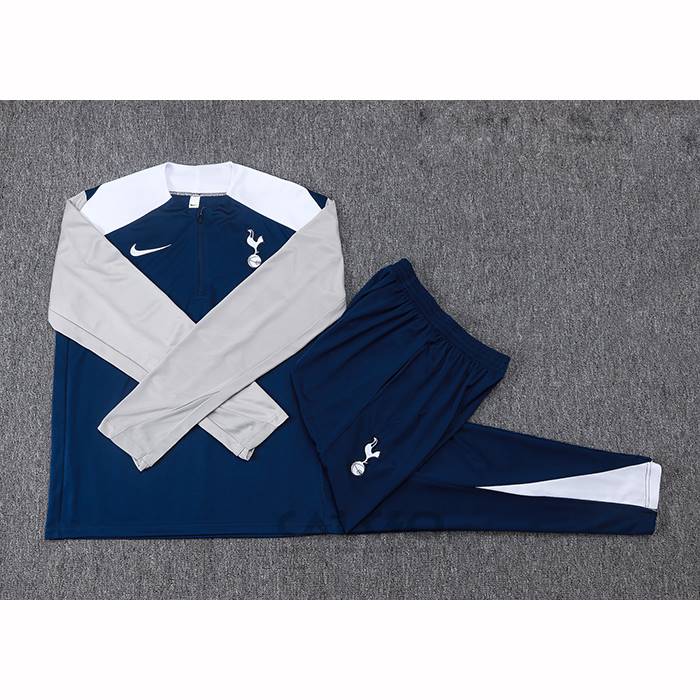 Tuta da Track di Felpa Tottenham Hotspur Bambino 2025-2026 Blu Grigio